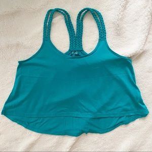 Mudd Flowy Crop Top with Braided Straps